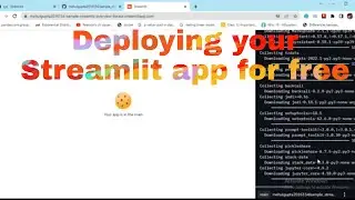 Deploying Streamlit app for free on Streamlit server