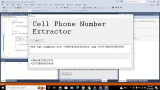 how to make a cellphone number extractor in c# | extract cellphone numbers from text in c#.net