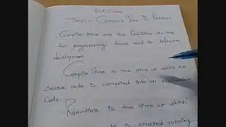 COMPILE TIME  RUNTIME ERRORS