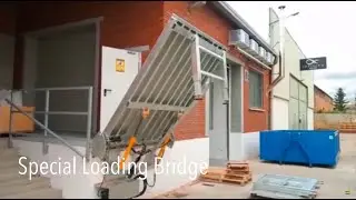 INKEMA - Hydraulic Loading Bridge with telescopic front support bases and removable handrails