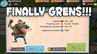MAXING GRENADIERS FINALLY! & Important Rambles | Boom Beach