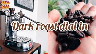 How to dial in espresso machine at home. La pavoni lever machine and dark roast | 에스프레소 세팅, 라파보니