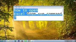 How to open excel using run command