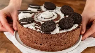 Surprise your children! Oreo roll recipe! Chocolate cake in 30 minutes! Vertical layered cake!