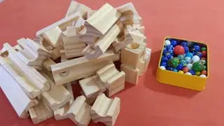 marble Run and ASMR | Carrera de canicas 🔴🟢🔵🟡