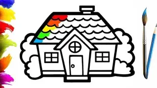 How to Draw a House for Kids / Easy Drawing Step by Step