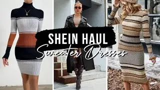 SHEIN HAUL | SWEATER DRESSES FOR TALL WOMEN