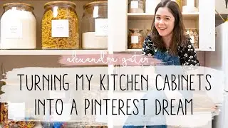 Organizing My Kitchen Cabinets Into A Pinterest Dream | Organize With Me
