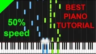 Maroon 5 ft Wiz Khalifa - Payphone 50% speed piano tutorial