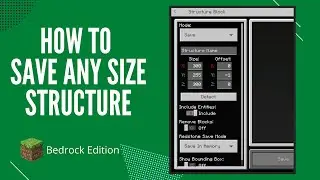 How To Save ANY Size Structure in Minecraft Bedrock Edition