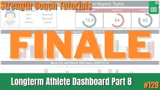 Google Sheets Longterm Dashboard for Athletes | Part 8 | Finishing Touches