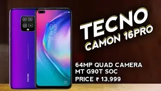 Tecno camon 16 Pro, Official | 64MP Quad Camera,Mt G90t | Tecno new phone 2020,