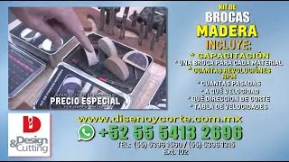 KIT DE BROCAS - MADERA - INCLUYE CAPACITACIÓN MUY EXTENSA y TABLA DE VELOCIDADES!