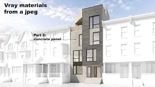 Vray for Rhino Tutorial _ creating Vray materials from a jpeg _ Part 2: concrete panels