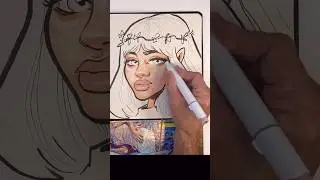 I Drew a 100 heads Challenge With Markers / Color pencils!