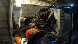 Removing the motor and replacing cross member in the 1988 Blazer