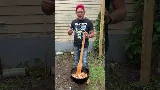 5 gallons of New Orleans Chicken & Sausage Gumbo in a cast iron pot | Lets Go!