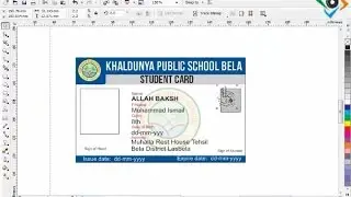 Student Card Simple Design in CorelDRAW X5
