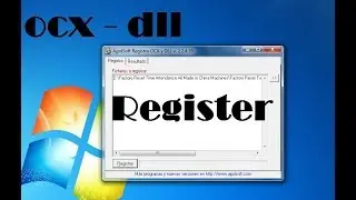 How to Register ocx dll Files - Download Tool from Description 2017