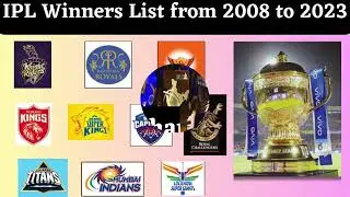 IPL Winners List from 2008 to 2023| #ipl #ipl2023 #iplwinnerlist #trending #viral #viralvideo
