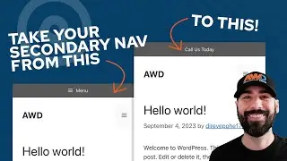 How to Disable the Hamburger Menu on Mobile for your Secondary Navigation in GeneratePress