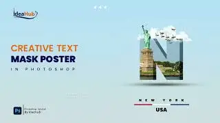 How to make creative text mask poster in photoshop | 