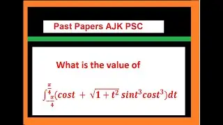 What is the value of ∫_(-π/4)^(π/4) (cost + √(1+t^2 )  sint^3 cost^3) dt | Definite integral.