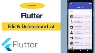 Edit And Delete from list in Flutter | | Statemanegement in flutter using setState()