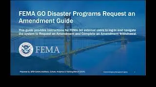 FEMA GO Disaster Programs Request an Amendment