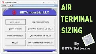 Air Terminal Sizing By BETA Software In HVAC | 
