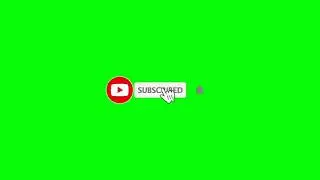 Subscribe Button in green screen free||No copyright