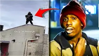 Raleigh NC CRACKHEAD on top of the Burger King (Crackhead Chronicles)