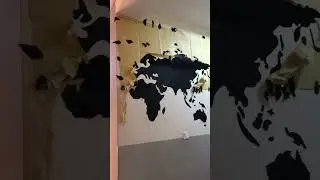 DIY 3D World Wall Map Installation. Acrylic World Map