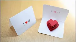Qolbun Salim | Valentine's Day Card Making (Card fold with colored paper origami)