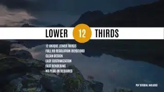 After Effects Template - 12 Lower Thirds (Bflip)
