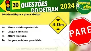 DETRAN MG 2024, AS QUESTÕES MAIS COBRADAS DO DETRAN
