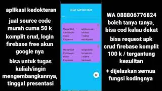 cara membuat aplikasi android CRUD firebase lengkap bahasa java