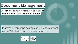 website for an electronic document management and archiving system | php mysql | source code