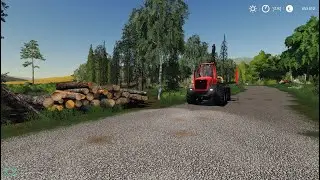 Farming Simulator 19 с КПП# карта Ramna!# Заготовка древесины!S02