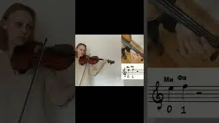 Ноты на Ми струне на скрипке.