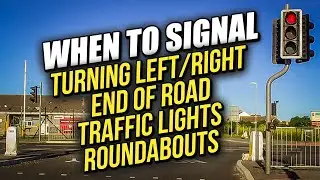 Signalling Correctly at End of Road, Traffic Lights, Roundabouts - Driving Lesson!