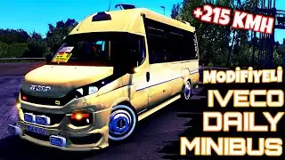 MODIFIED IVECO DAILY CRAZY MINIBUS DRIVER +215 KM SPEED !!! ETS 2 MOD 1.36