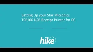 Setting Up Your Star Micronics TSP100 USB Receipt Printer for PC