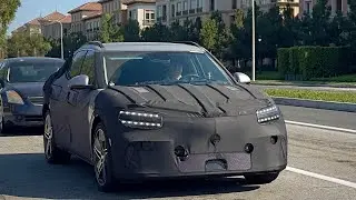 Refreshed Genesis GV60 with new headlights and bumpers spotted in US