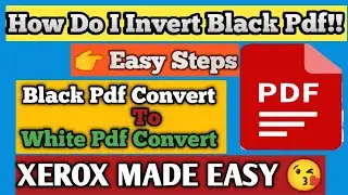 Black Pdf Convert White pdf || How To Convert Black Pdf To White Pdf||