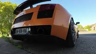Démarrage de ma Lamborghini Gallardo Superleggera avec échappement Top Speed Pro One Performance
