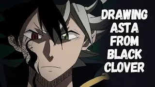 Drawing Asta from Black clover (speed paint)