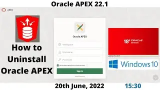How to Uninstall Oracle APEX 22.1