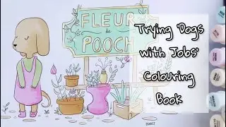 Trying the Doodle Date Colouring Books: Part 1 - Dogs with Jobs