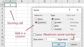 How to print serial numbers in excel/shortcut key for numbers in excel/excel trick #excel #exceltips